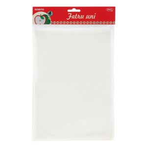 Art & Craft si Artizanat - Accesorii craft - ad081w fetru uni set 4 alb 3 buc