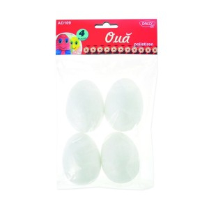 Art & Craft si Artizanat - Accesorii craft - ad109 oua polistiren 6,5 cm set 4 daco 6 buc