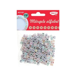 Art & Craft si Artizanat - Accesorii craft - ad161 margele alfabet daco 6 buc