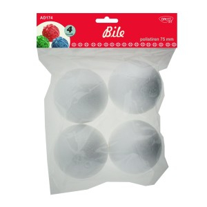Art & Craft si Artizanat - Accesorii craft - ad174 bile polistiren set4 75mm  6 buc
