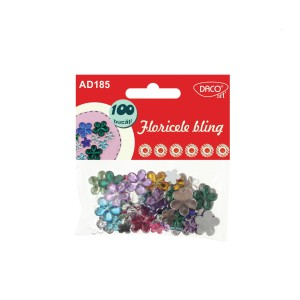 Art & Craft si Artizanat - Accesorii craft - ad185 floricele bling daco 6 buc