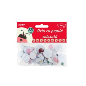 Art & Craft si Artizanat - Accesorii craft - ad214 ochi cu pupila colorata daco 3 buc