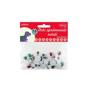 Art & Craft si Artizanat - Accesorii craft - ad215 ochi sprancenati si rotati daco 6 buc
