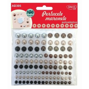 Art & Craft si Artizanat - Accesorii craft - ad305 perlucele maronele daco 3 buc