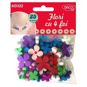 Art & Craft si Artizanat - Accesorii craft - ad322 flori cu 4 foi daco 3 buc