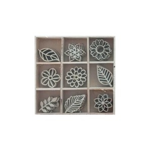 Art & Craft si Artizanat - Accesorii craft - ad366 floricele lemnoase daco 3 buc
