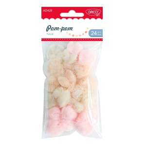 Art & Craft si Artizanat - Accesorii craft - ad428 pompom tulle daco 3 buc