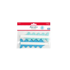 Art & Craft si Artizanat - Accesorii craft - ad434a rozete de hartie albastre daco 3 buc