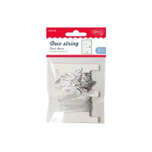 Art & Craft si Artizanat - Accesorii craft - ad438 snur deco argintiu daco 3 buc