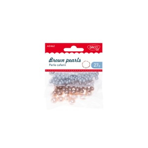 Art & Craft si Artizanat - Accesorii craft - ad462 perle cafenii daco 3 buc