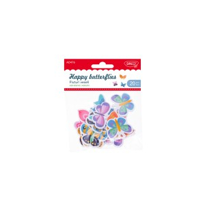 Art & Craft si Artizanat - Accesorii craft - ad476 fluturi veseli daco 3 buc
