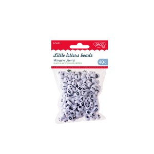 Art & Craft si Artizanat - Accesorii craft - ad491 margele literici alb-negru daco