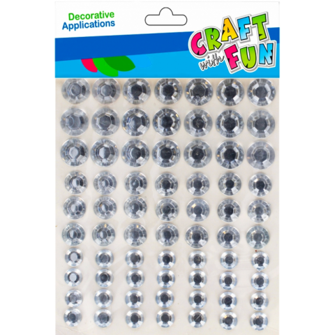 Art & Craft si Artizanat - Accesorii craft - diamante, 0.7-1.2mm, autoadezive, cristal, set 70 buc, Craft with Fun, 501436