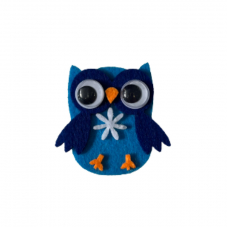 Art & Craft si Artizanat - Accesorii craft din pasla, fetru tare, Bufnita Albastra
