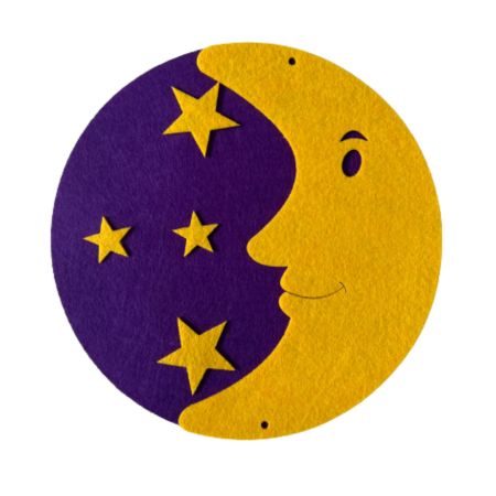 Art & Craft si Artizanat - Accesorii craft din pasla, Luna si Stele - Micostore.ro