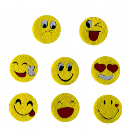 Lichidare stoc - Totul la 9.90 Lei - Accesorii craft din pasla, fetru tare, Emoticons - Micostore.ro