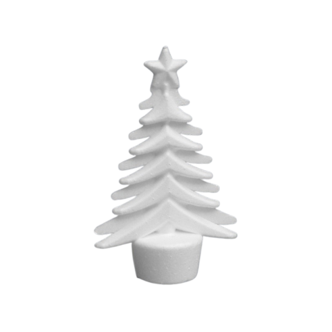 Figurine de pictat, Ipsos, Lemn, Polistiren - Accesorii craft - pom de Craciun, 15x9cm, polistiren HD, Colorarte, OAPALNU