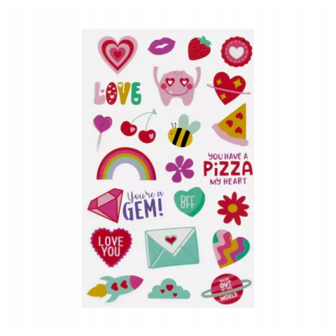 Accesorii creatie 3 in 1 - stickere autoadezive - inimioare, 14x25 cm, Craft with Fun 567251 [2]