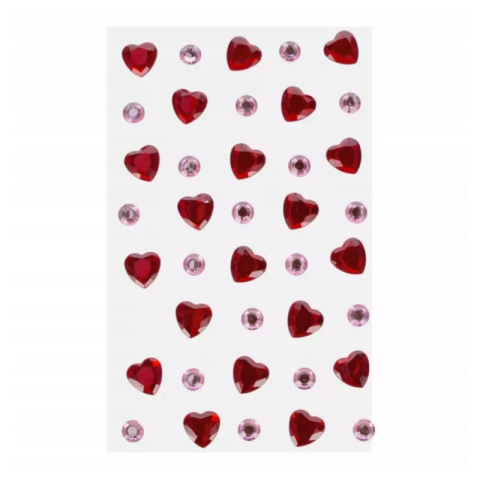 Accesorii creatie 3 in 1 - stickere autoadezive - inimioare, 14x25 cm, Craft with Fun 567251 [1]