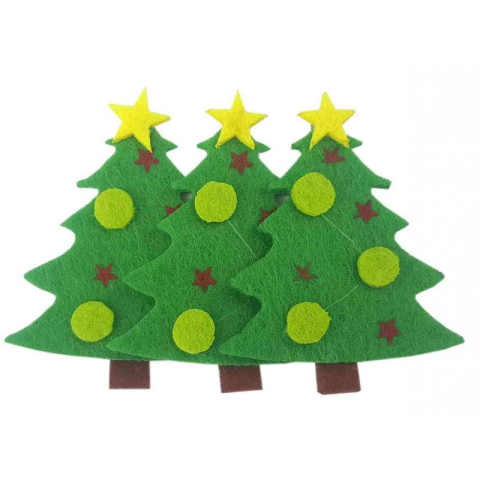 Art & Craft si Artizanat - Accesorii creatie - braduti fetru, 8x6cm, set 2 buc, Colorarte