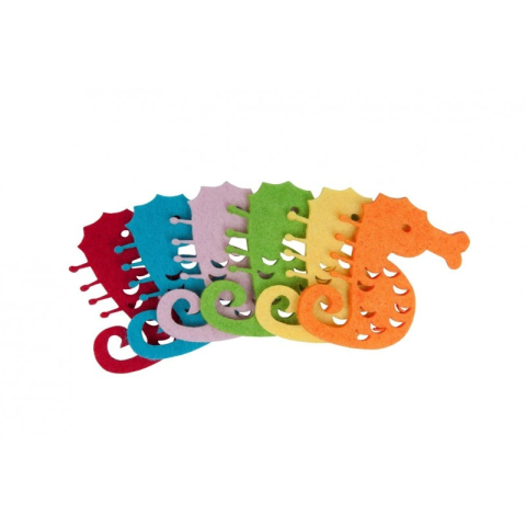 Art & Craft si Artizanat - Accesorii creatie - cal de mare fetru, set 6 buc, Colorarte