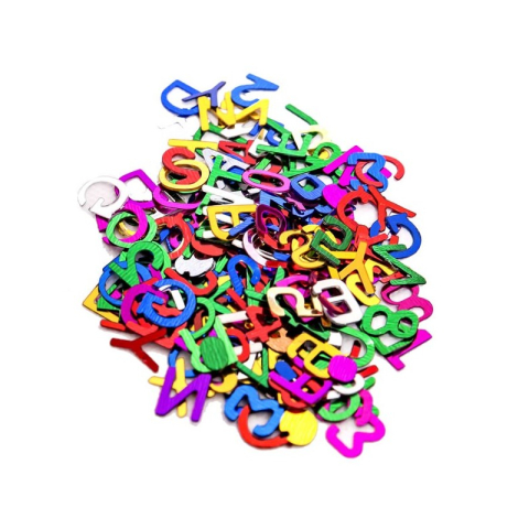 Accesorii Craft - Accesorii creatie - cifre metal, diverse culori, cu sclipici, set 10-14g, Colorarte