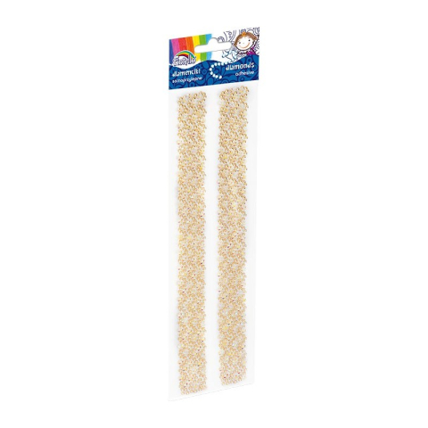 Art & Craft si Artizanat - Accesorii creatie - diamante dantela plastic, galben, 30cm, autoadezive, blister 2 buc, Fiorello, GR-DS081-4 / 170-2464