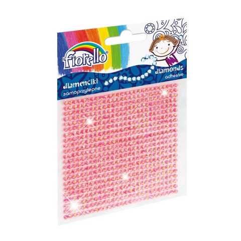Art & Craft si Artizanat - Accesorii creatie - diamante plastic, roz, 2mm, autoadezive, blister 594 buc, Fiorello, GR-DS04 / 170-2400