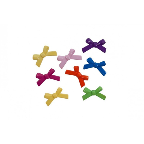 Accesorii Craft - Accesorii creatie - fundita plastic, diverse culori, 30mm, set 10 buc, Colorarte