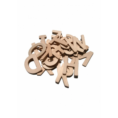 Art & Craft si Artizanat - Accesorii creatie - lemn - alfabet, 2.4x4.5cm, set 26 buc, Colorarte