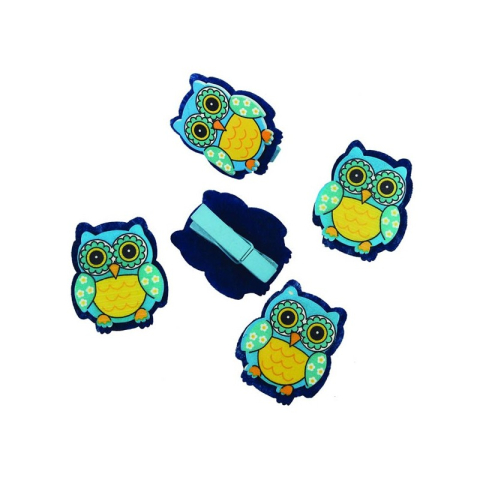 Accesorii Craft - Accesorii creatie - lemn - carlig color bufnite, 3.5cm, set 6 buc, Colorarte