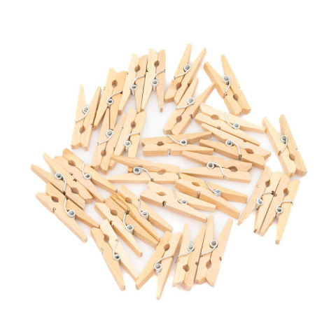 Accesorii Craft - Accesorii creatie - lemn - carlig, natur, 3cm, set 28 buc, Colorarte