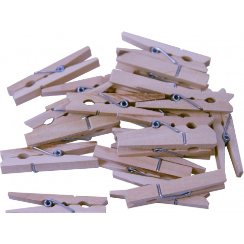 Art & Craft si Artizanat - Accesorii creatie - lemn - carlig, natur, 4.5cm, set 20 buc, Colorarte