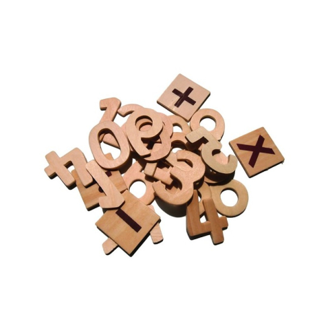 Art & Craft si Artizanat - Accesorii creatie - lemn - cifra, 2.4x4.5cm, set 25 buc, Colorarte