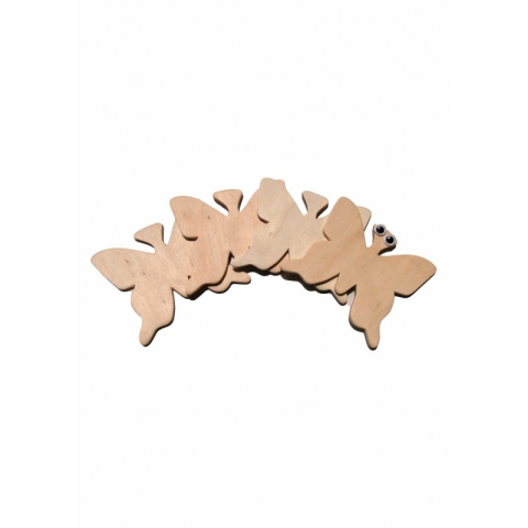 Art & Craft si Artizanat - Accesorii creatie - lemn - fluturi, set 4 buc, Colorarte