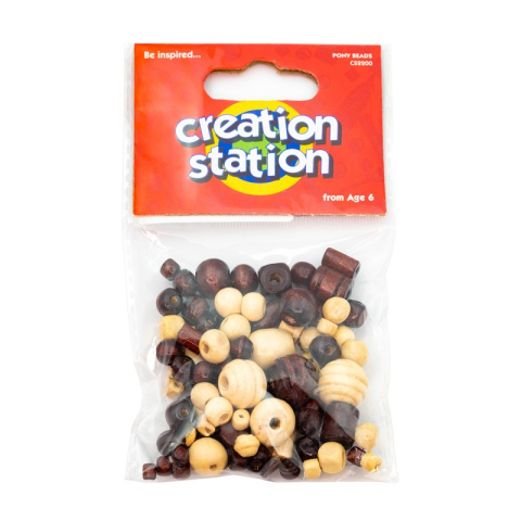 Mărgele pentru brățări și coliere - Accesorii creatie - lemn - margele, natur, set 50-80 buc, Colorarte