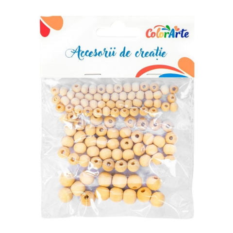 Art & Craft si Artizanat - Accesorii creatie - lemn - nasturi, diverse marimi, bilute, Colorarte MTCR-WDC3P1