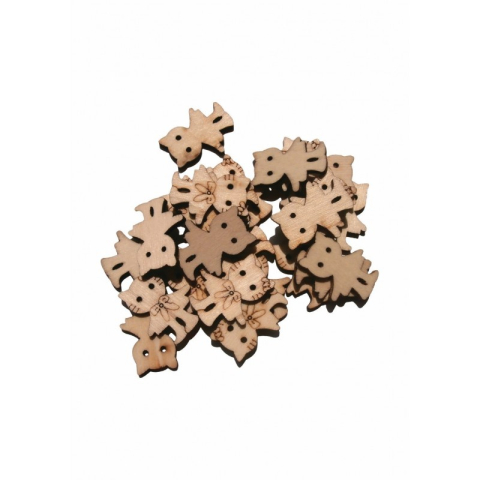 Art & Craft si Artizanat - Accesorii creatie - lemn - pisica, set 20-22g, Colorarte