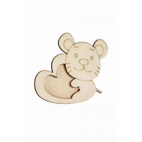 Art & Craft si Artizanat - Accesorii creatie - lemn - rama foto ursulet, Colorarte, W001044