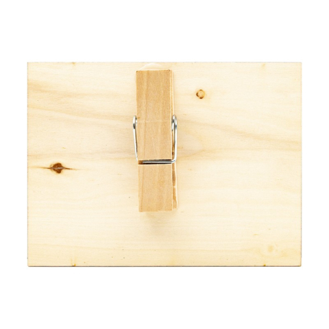 Accesorii creatie - lemn - tabla dreptunghiulara, neagra, 14x11cm, cu carlig de prindere, Colorarte [2]