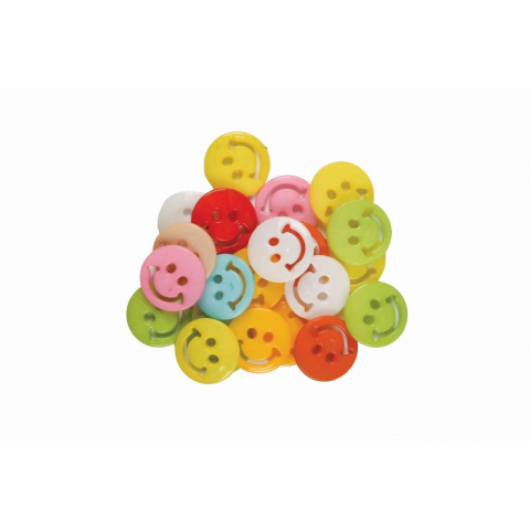 Art & Craft si Artizanat - Accesorii creatie - nasturi zambareti plastic, 15mm, VRAC, set 1000 buc, Colorarte