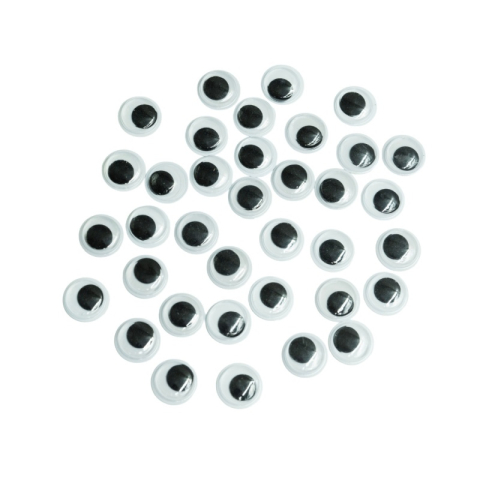 Art & Craft si Artizanat - Accesorii creatie - ochisori mari plastic, negru, 10mm, VRAC, set 5000 buc, Colorarte