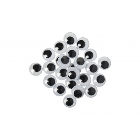 Art & Craft si Artizanat - Accesorii creatie - ochisori mari plastic, negru, 15mm, set 36 buc, Colorarte