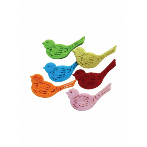 Accesorii creatie - pasare fetru, set 6 buc, Colorarte [1]