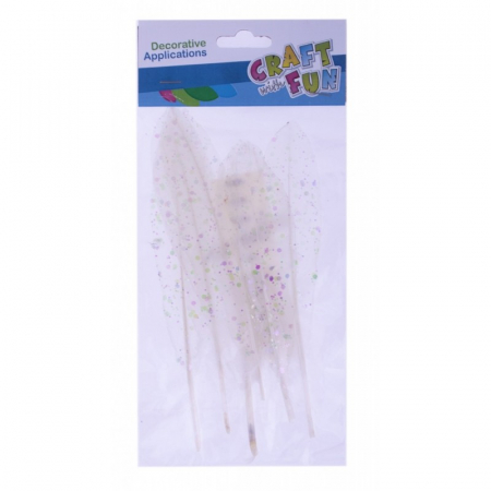 Art & Craft si Artizanat - Accesorii creatie, pene albe, 13-17cm