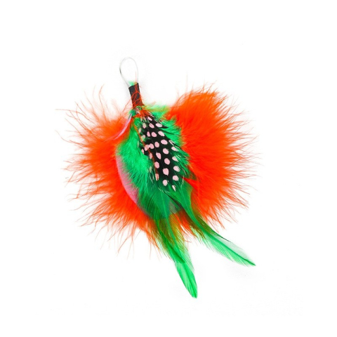 Art & Craft si Artizanat - Accesorii creatie - pene, portocaliu, verde, 11-13cm, set 3 buc, Fiorello, GR-FE017 / 170-2621