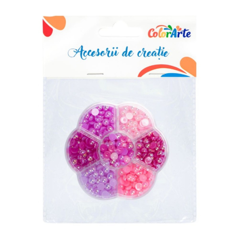 Art & Craft si Artizanat - Accesorii creatie - perle, diverse culori, cutie floare, Colorarte MTCR-7HPB2