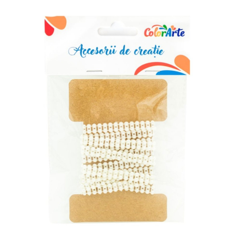 Art & Craft si Artizanat - Accesorii creatie - perle, model sirag lat, 1.5m, Colorarte MY040