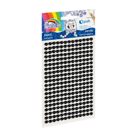 Art & Craft si Artizanat - Accesorii creatie - perle plastic, negru, 3mm, set 260 buc, Fiorello, GR-PS162-10 / 170-2576