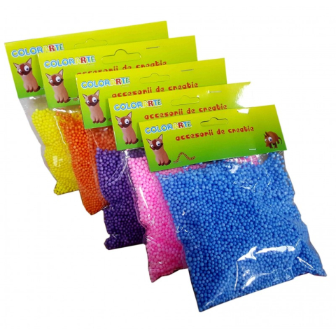 Accesorii Craft - Accesorii creatie - polistiren - bile, diverse culori, 0.2cm, Colorarte, 23165